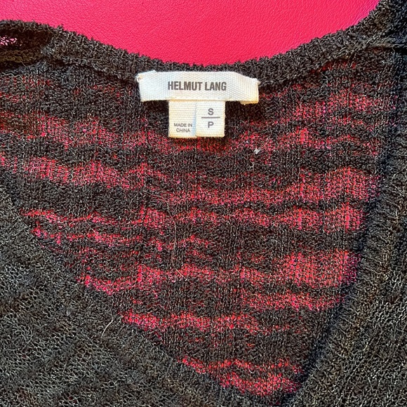 Helmut Lang mesh-y v neck sweater - Picture 3 of 6